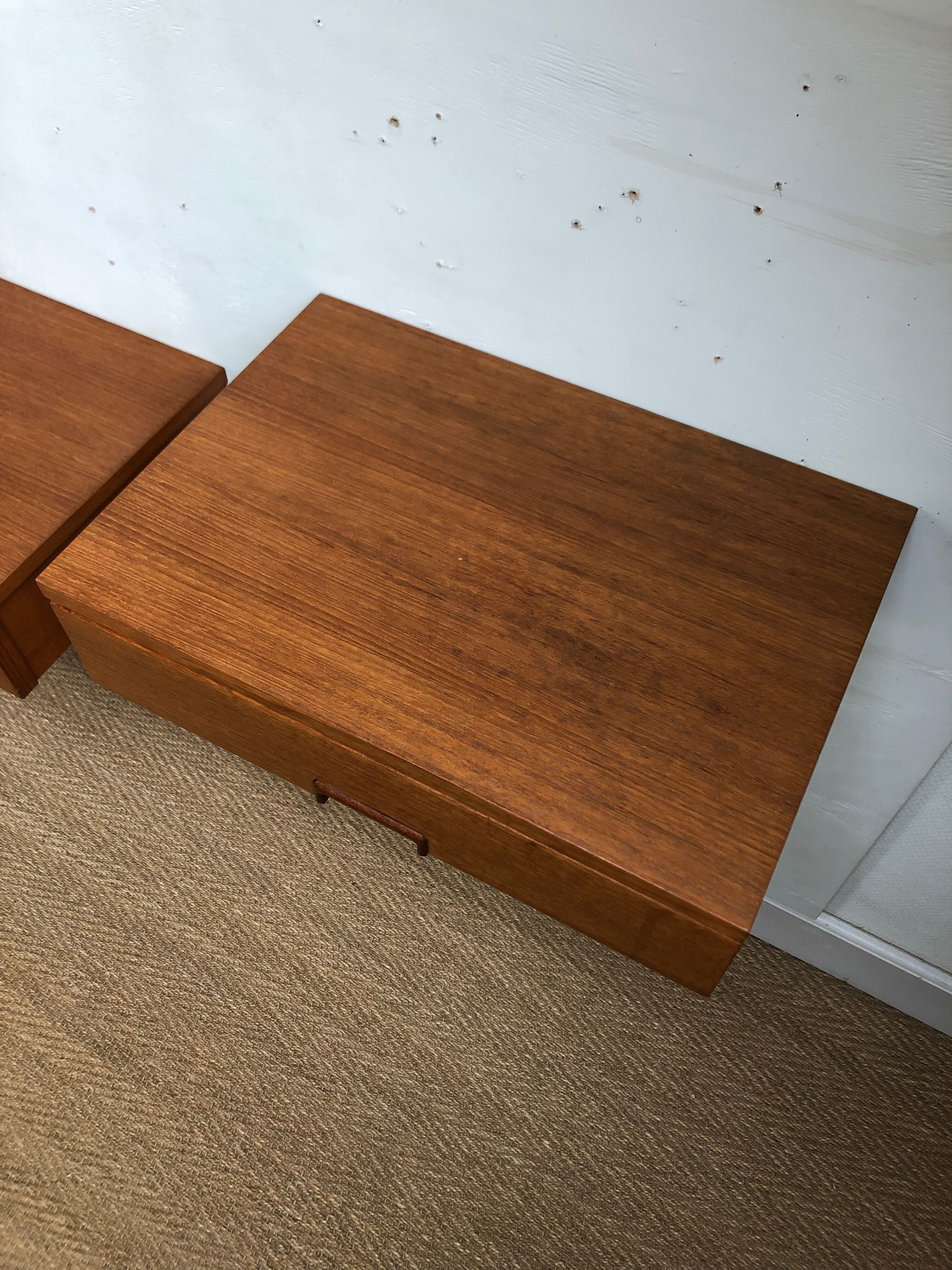 Pair of wall bedside tables