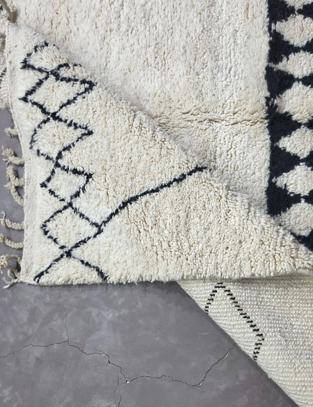 Tapis Bebère Noir et blanc - 275 x 193 cm
