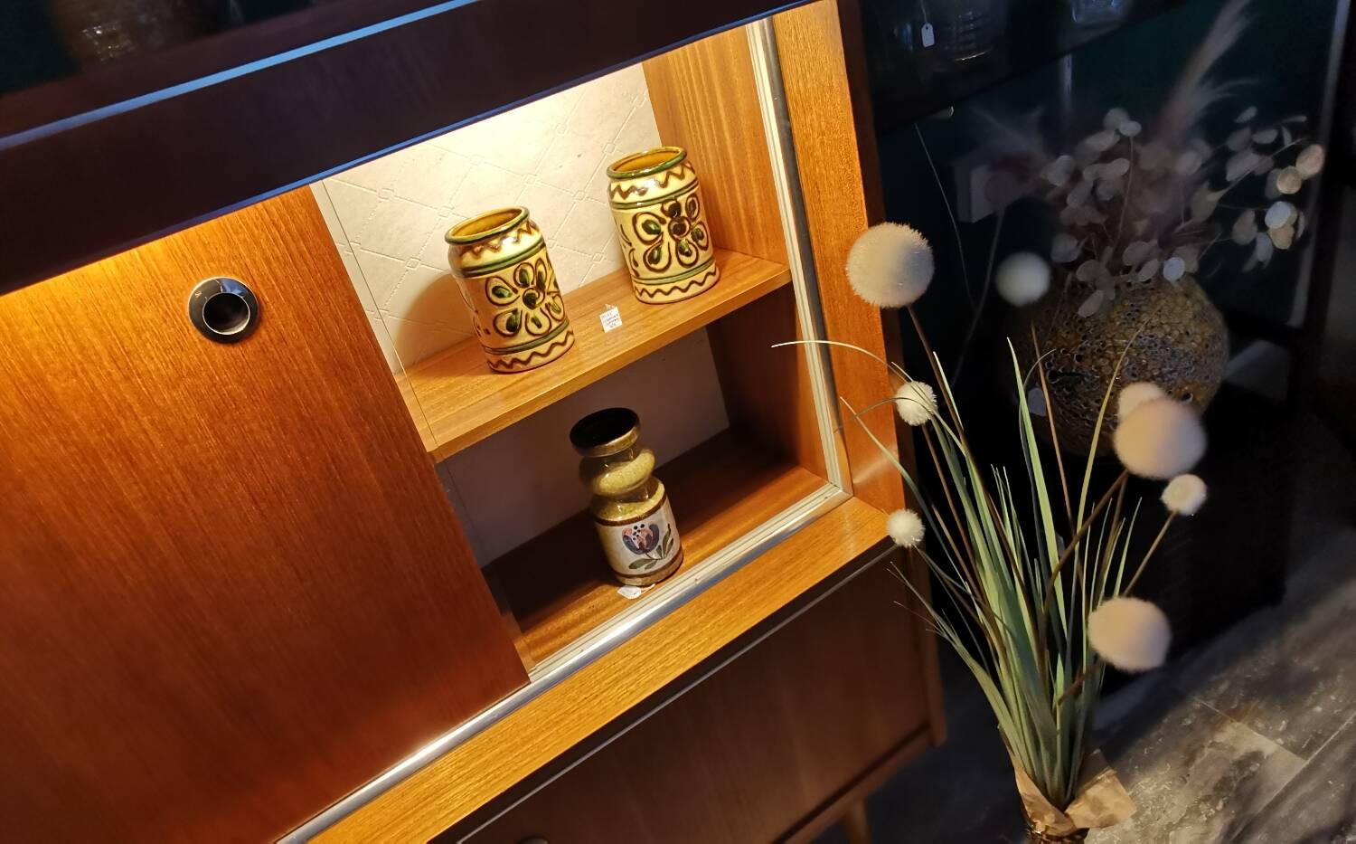 Meuble vitrine en teck
