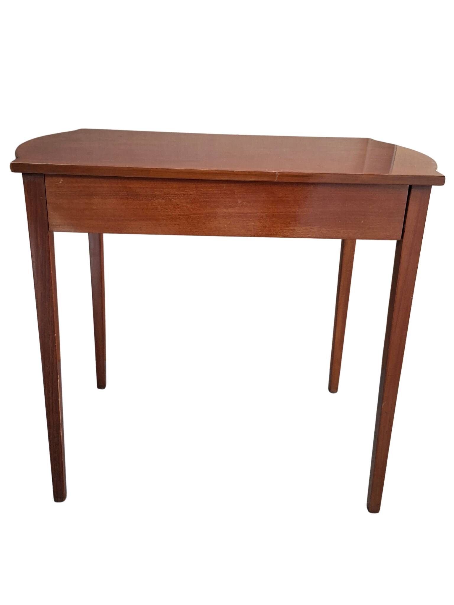 Table basse Mid-Century Modern des années 60 en bois précieux, design vintage.