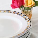 Set of 6 dinner plates, Digoin Sarreguemines, Valence model
