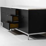 Executive sideboard by Florence Knoll with 'rosé aurore' marble top