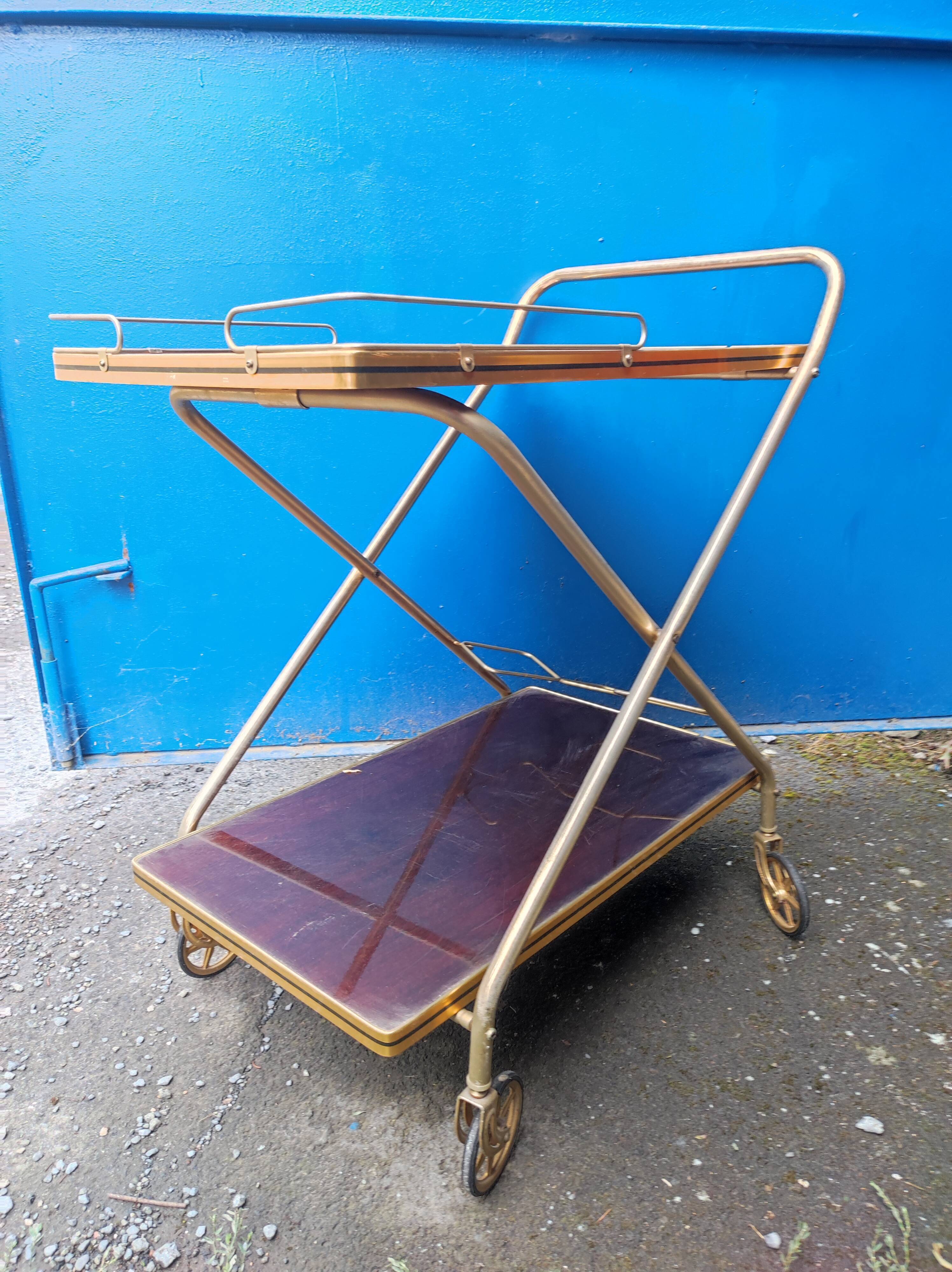 Dessert table with wheels vintage bar trolley 60 70