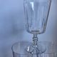 Set of 6 large wine glasses, crystal wine water engraved early twentieth century