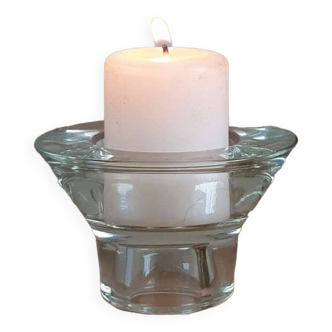 Glass candle holder