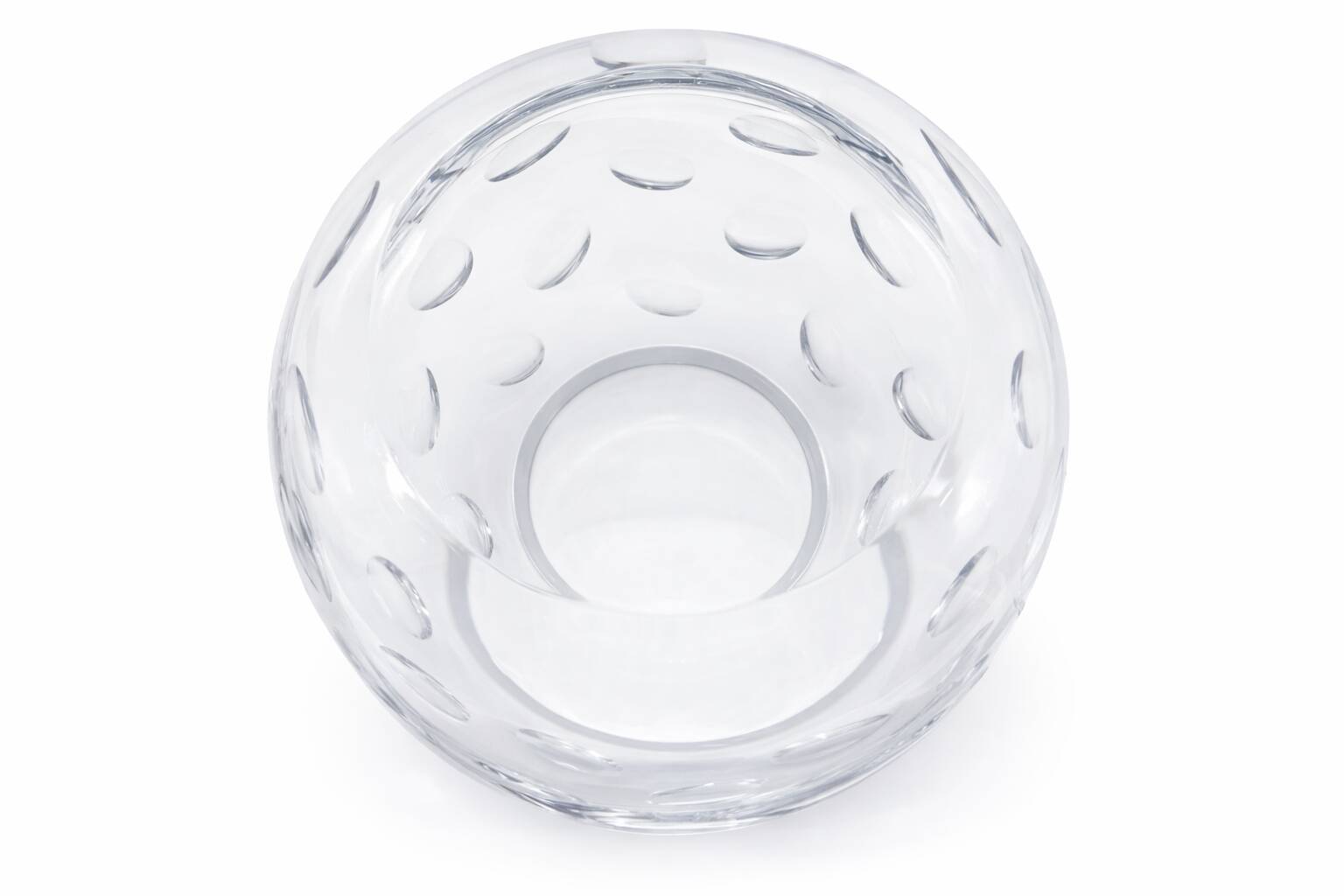 Crystal vase signed Christofle – Bubbled model – 16 cm – Perfect condition