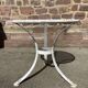 Pedestal table metal garden bistro 1950 vintage