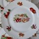 Set of 9 flat plates vintage vegetables