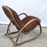 Fauteuil à bascule en rotin