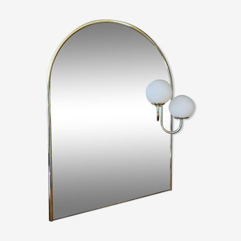 Mirror with Veca wall lamp