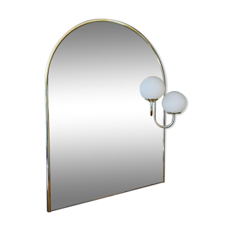Mirror with Veca wall lamp
