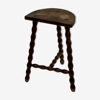 Tabouret en bois tourné