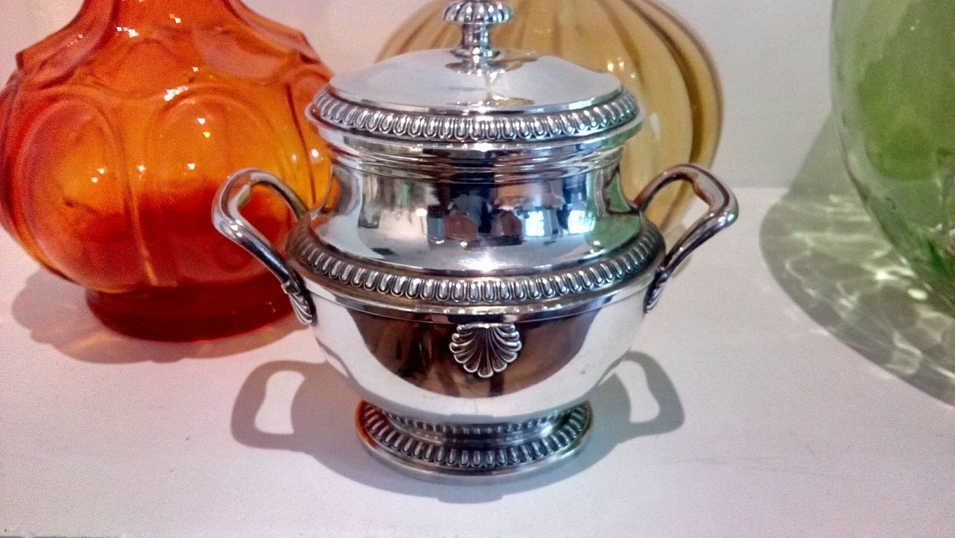 Sugar decoration silver metal shell