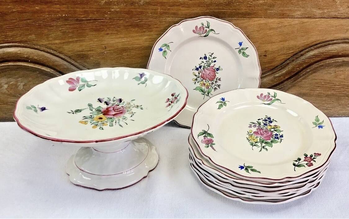 Old Lunéville oval vegetable tureen, street light model