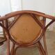 Vintage lot of 2 woven bamboo rattan armchairs - Curved wood - 1980s