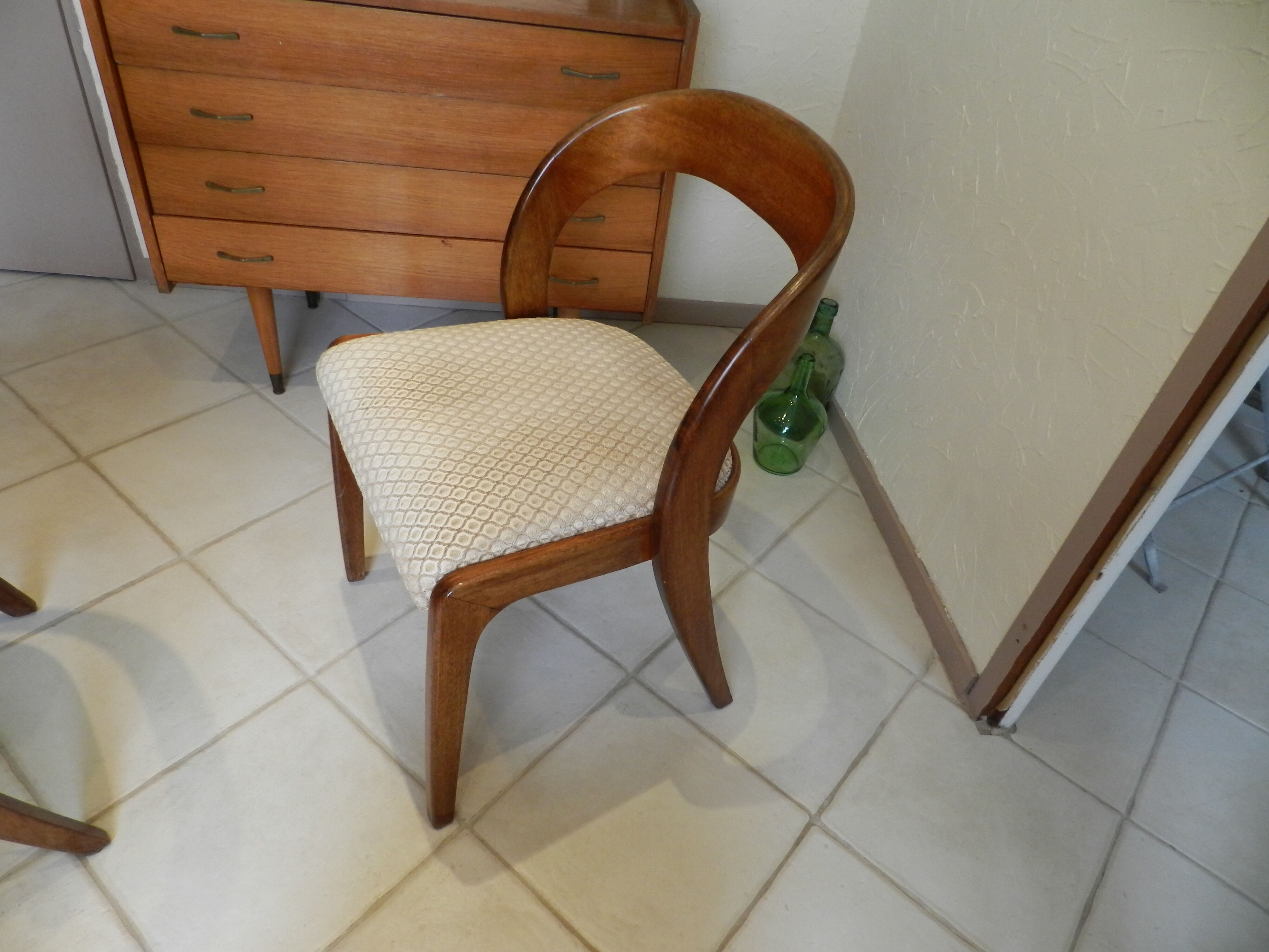 Chaises scandinave gondole années 70
