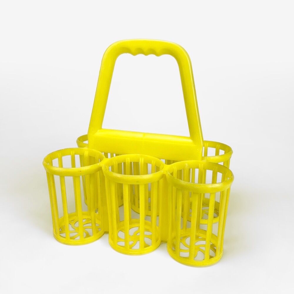 Vintage yellow bottle holders