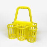 Vintage yellow bottle holders