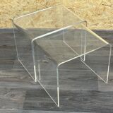 60s 70s side tables nesting tables acrylic plastic space age design
