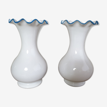 Pair of opaline vases