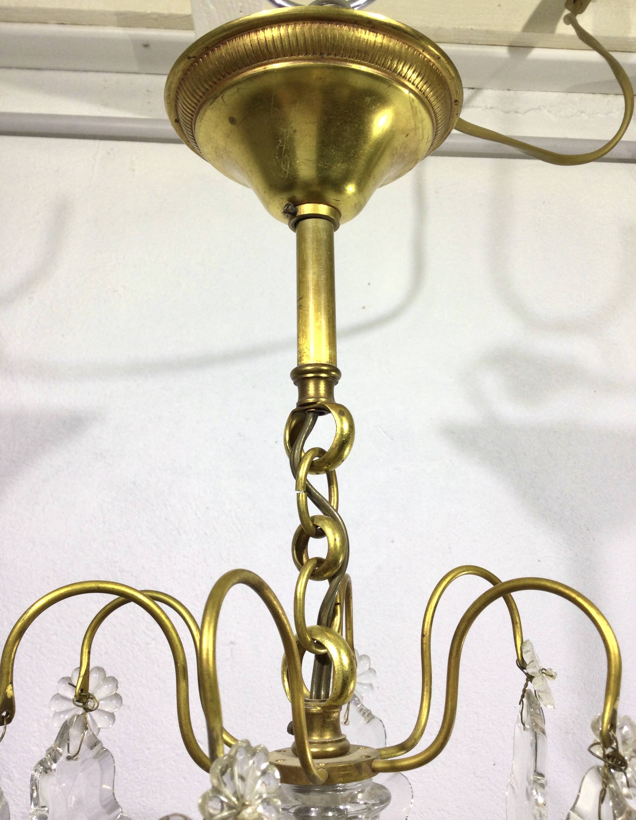 Cage Chandelier 6 Lights Bronze And Crystal