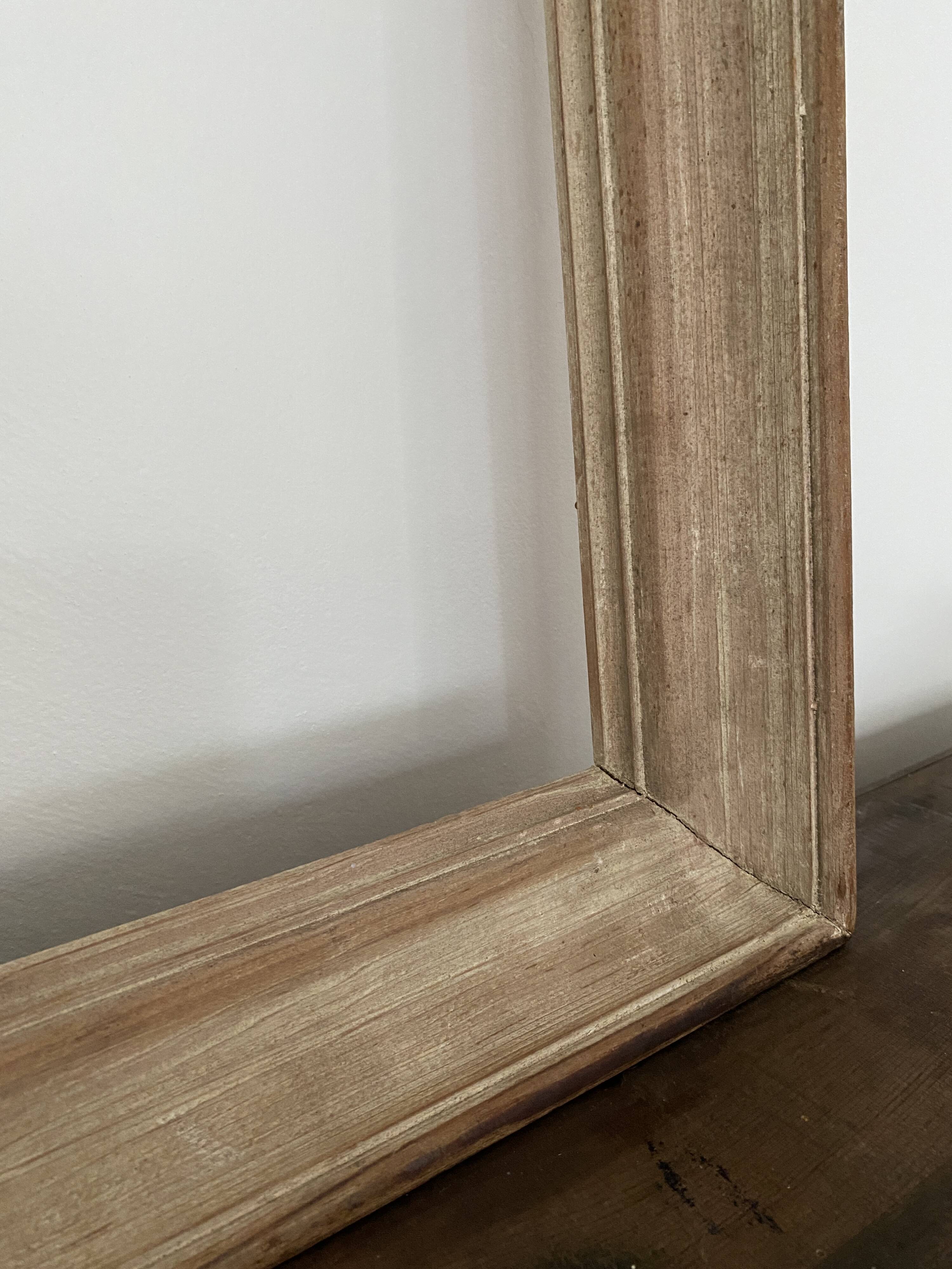Old patinated / limed wood frame 89x76 cm