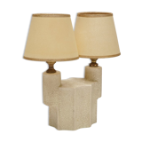 A cracked ceramic art deco lamp