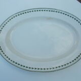 Large oval flat 27 x 37 cm faience b.f.k laurel model