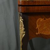Mahogany Games Table, Louis XV/Louis XVI Transition Style – Late 19th Century