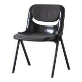 Fauteuil dorsal noir de G. Piretti & E. Ambas, Italie, années 1980