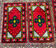 Pair of vintage rugs in Berber style wool