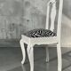 Antique Baroque chair redesigned in Zebra fabric