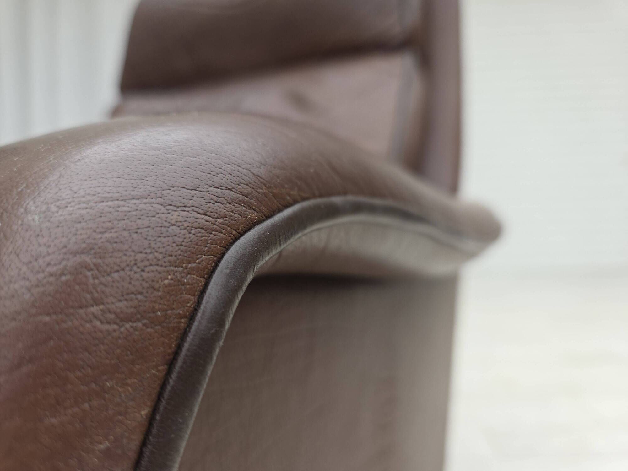 1970s, Danish swivel armchair with footstool by Madsen & Schubel.