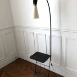 Tablet floor lamp and magazine holder with diabolo