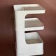 Flair Plastic Trolley on Wheels White 1970s Space Age Vintage