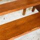 Pair of slatted side tables, Scandinavian style, 60s