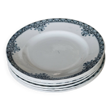 6 vintage ironstone flat plates – Adrianople series