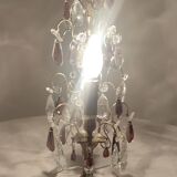 Lampe de table en bronze et cristal, France