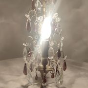 Lampe de table en bronze et cristal, France