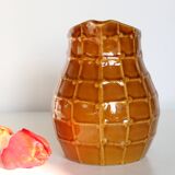 Saint Clement pitcher, string pattern, 1950s vintage French