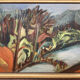 Landscape oil on wood framed vintage