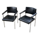 Pair of chrome office chairs
