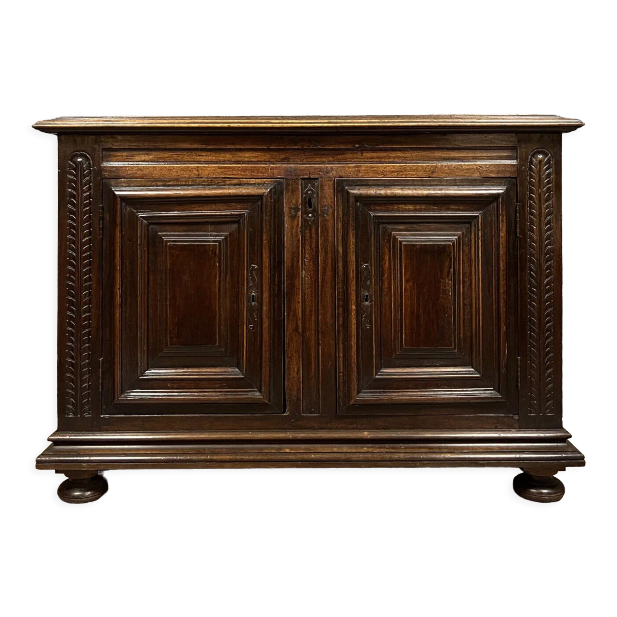 Sideboard has function as a Louis XIV period chest in solid walnut