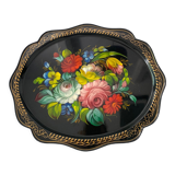 Metal tray Russian folk craft Jostovo