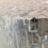 Round ceiling lamp in bulled glass / vintage 60s/70s