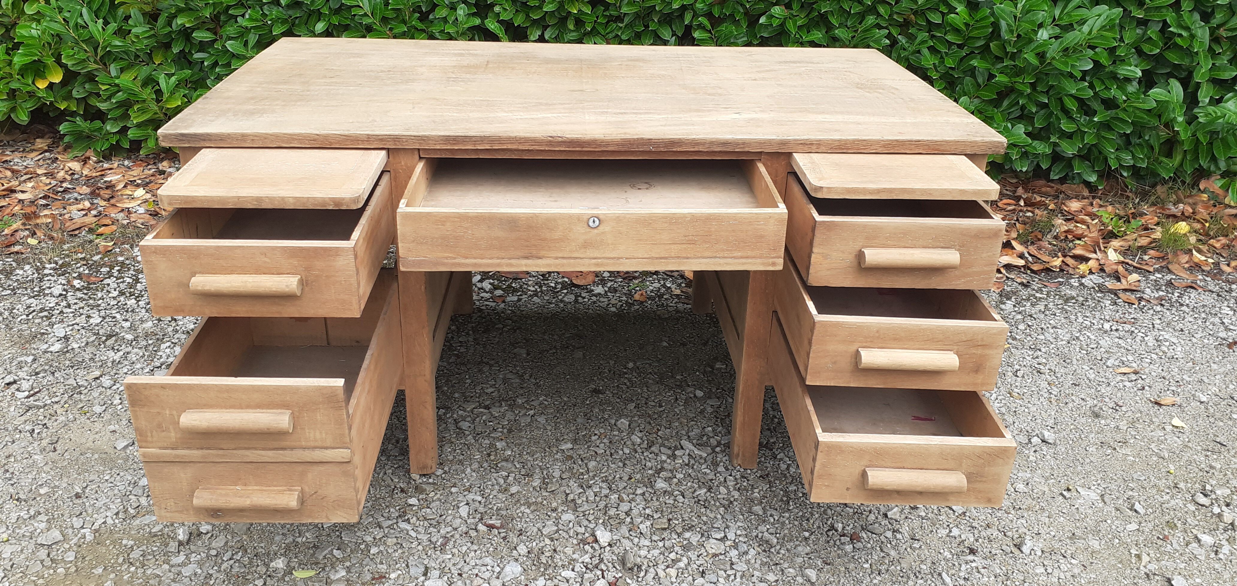 Administrative office 6 drawers 2 shelves old raw wood