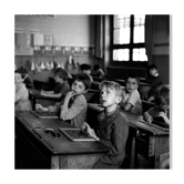 Photography, "The Computing Lesson," 1956 / Tribute to Robert Doisneau / 15 x 15 cm