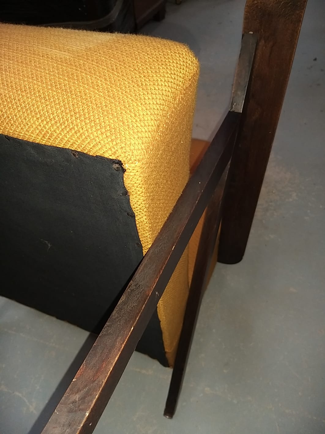 Pair of Scandinavian armchair compass feet 50s