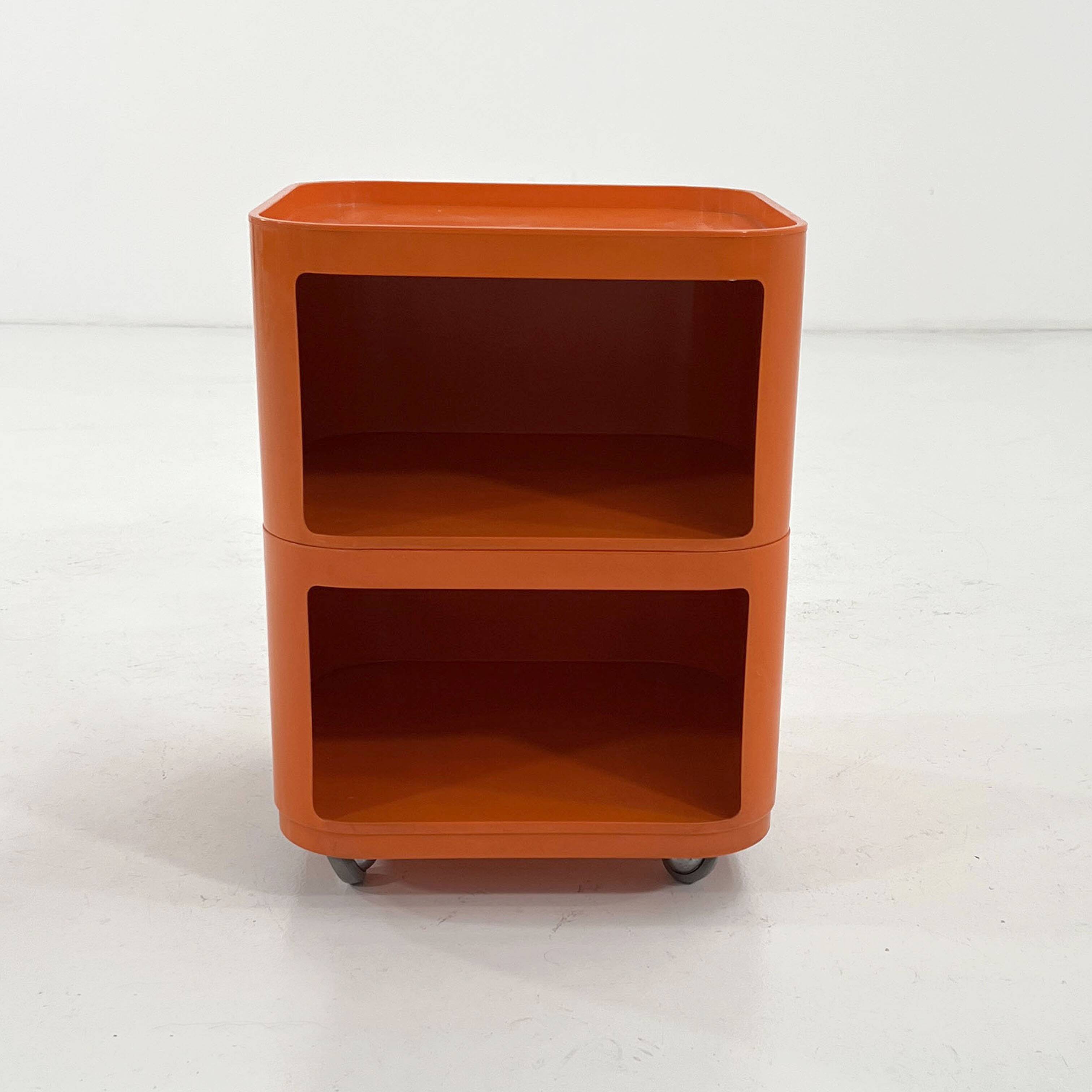 Componibili Cabinet Orange by Anna Castelli Ferrieri for Kartell, 1970