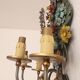 XL Large 2 Light polychrome vintage Ciani Firenze wall lamp, Italy 1970s